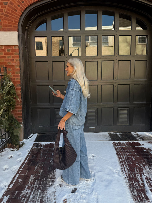 Harlow Denim Top
